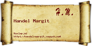 Handel Margit névjegykártya